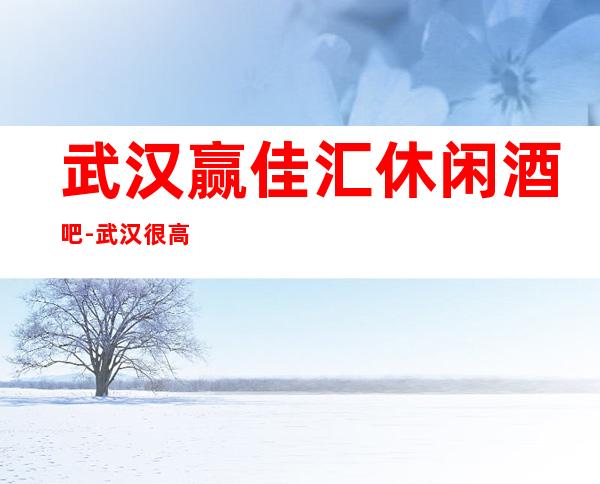 武汉赢佳汇休闲酒吧-武汉很高的商务休闲酒吧