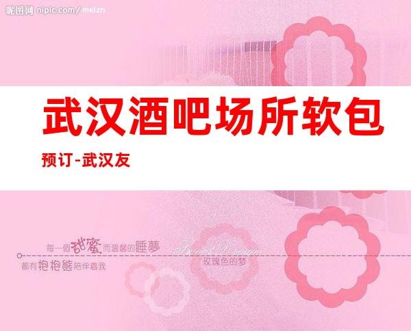 武汉酒吧场所软包预订-武汉友谊会酒吧豪华软包预订