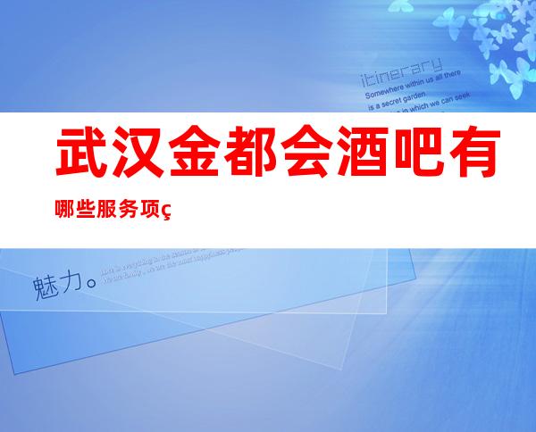 武汉金都会酒吧有哪些服务项目-包厢消费价格一览