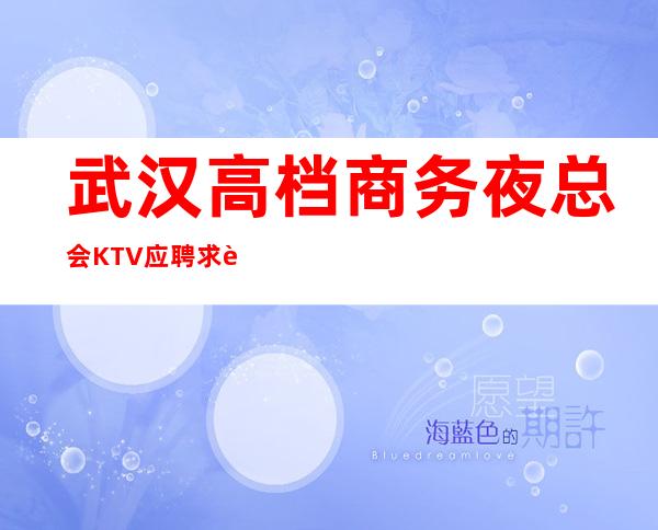 武汉高档商务夜总会KTV应聘求职招聘女服务员服务员礼仪兼职信息