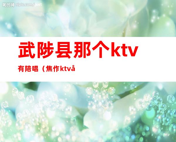 武陟县那个ktv有陪唱(焦作ktv哪里有陪唱)