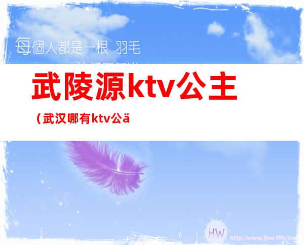 武陵源ktv公主(武汉哪有ktv公主)