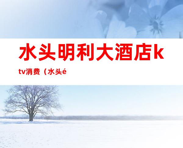 水头明利大酒店ktv消费(水头金明酒店ktv消费多少)