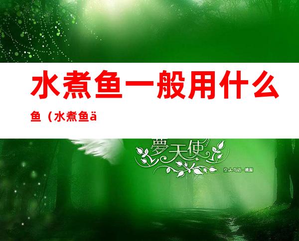 水煮鱼一般用什么鱼(水煮鱼一般用什么鱼好吃)
