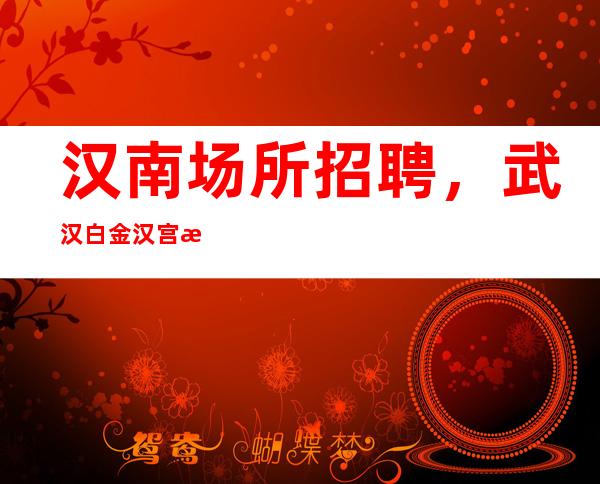 汉南场所招聘,武汉白金汉宫欢迎你