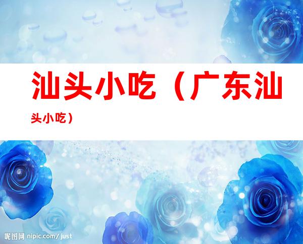 汕头小吃(广东汕头小吃)