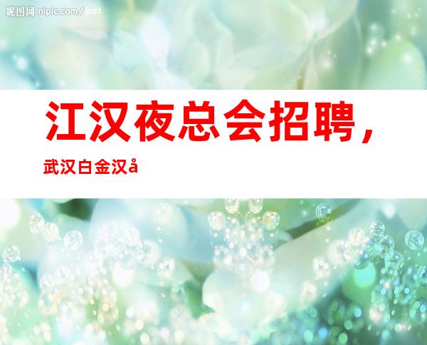 江汉夜总会招聘,武汉白金汉宫直招想要成为女王的你