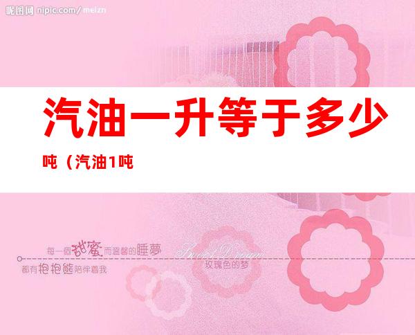汽油一升等于多少吨（汽油1吨等于多少升）
