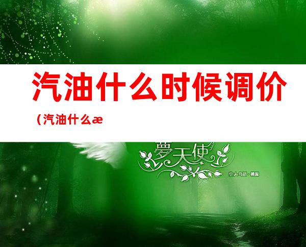 汽油什么时候调价(汽油什么时候调价格)