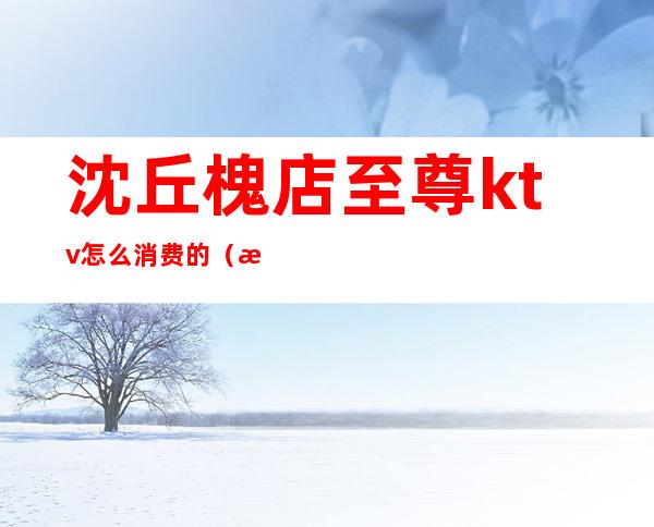 沈丘槐店至尊ktv怎么消费的(沈丘槐店至尊ktv怎么消费的)