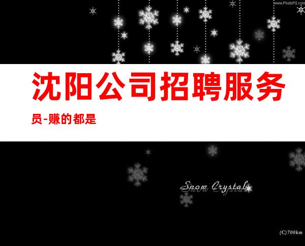 沈阳公司招聘服务员-赚的都是自己得