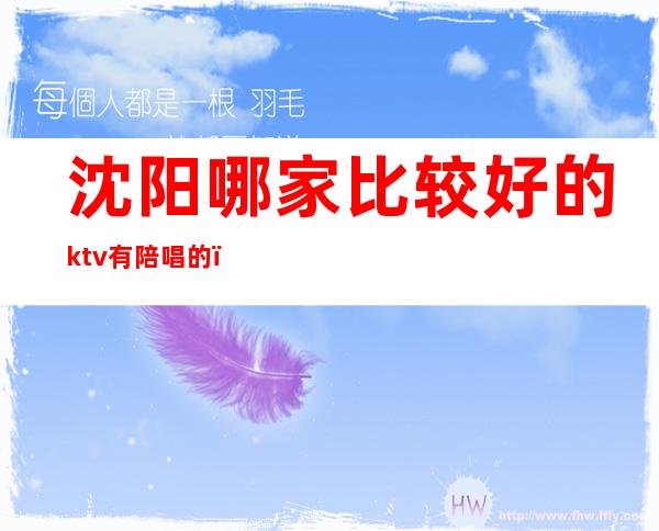 沈阳哪家比较好的ktv有陪唱的(沈阳ktv哪家好带陪酒)