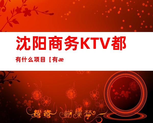 沈阳商务KTV都有什么项目【有没有推荐的?商务KTV】