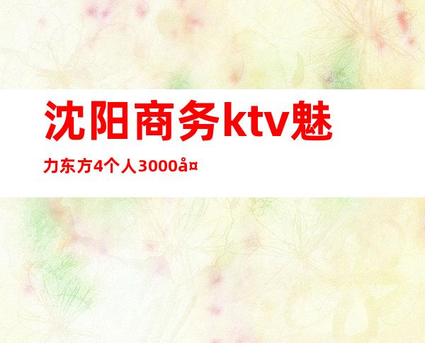 沈阳商务ktv魅力东方4个人3000多(沈阳魅力东方ktv女孩价位)