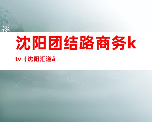 沈阳团结路商务ktv(沈阳汇道商务)