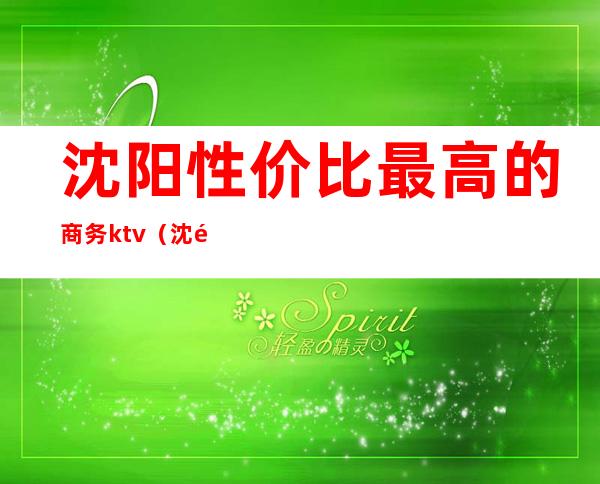 沈阳性价比最高的商务ktv(沈阳商务宴请哪好)