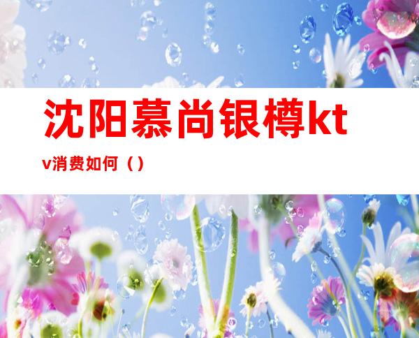 沈阳慕尚银樽ktv消费如何（）