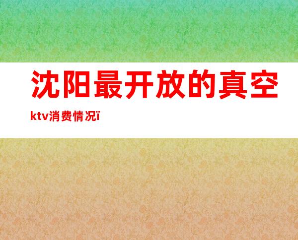 沈阳最开放的真空ktv消费情况（）