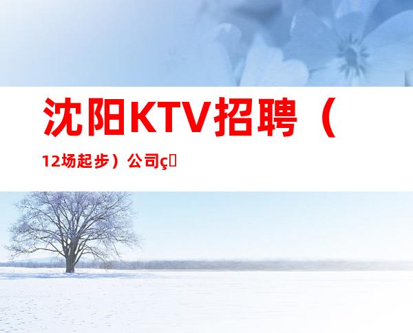 沈阳KTV招聘(12场起步)公司直招高工资高待遇