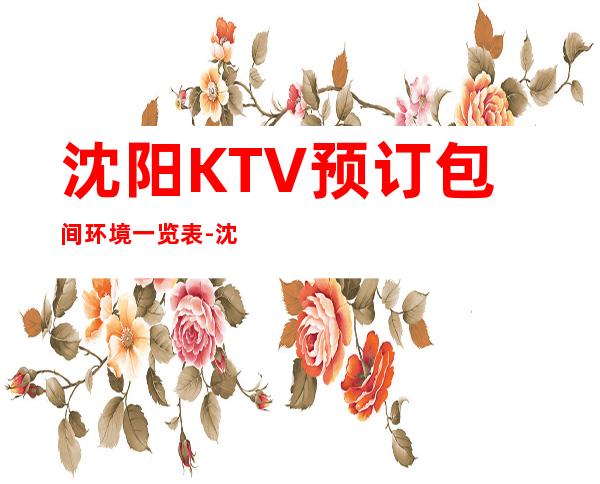 沈阳KTV预订包间环境一览表-沈阳夜总会怎么预定
