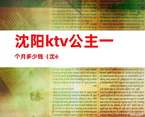 沈阳ktv公主一个月多少钱(沈阳沈北ktv公主)