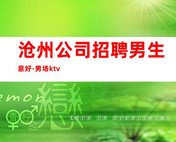 沧州公司招聘男.生意好-男.场ktv-穿自己衣服上班