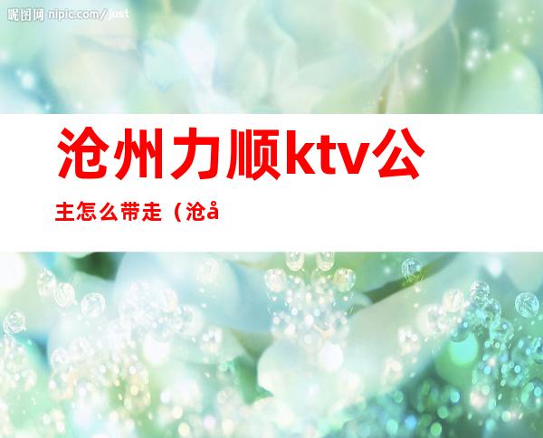沧州力顺ktv公主怎么带走(沧州KTV公主)