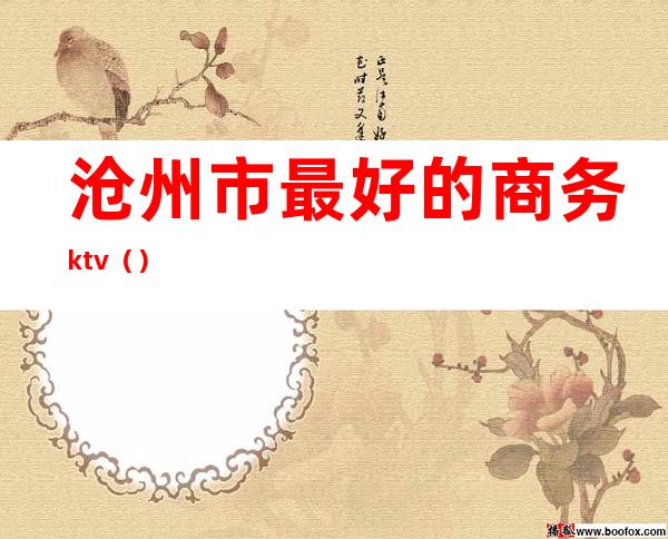 沧州市最好的商务ktv()