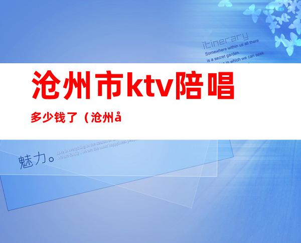 沧州市ktv陪唱多少钱了(沧州哪里有陪唱的)