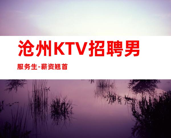 沧州KTV招聘男服务生-薪资翘首以盼的职位