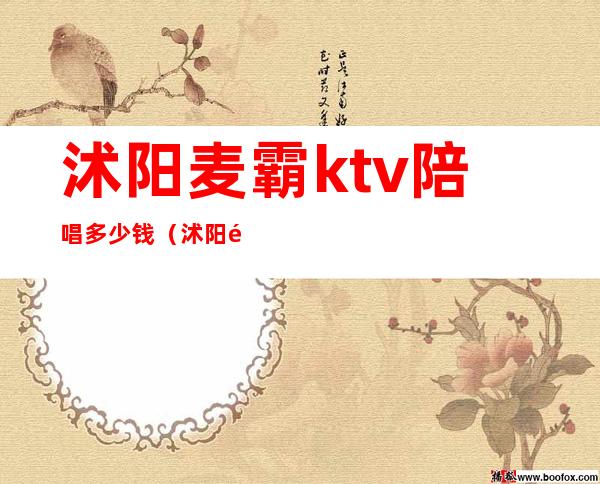 沭阳麦霸ktv陪唱多少钱（沭阳麦乐迪ktv）