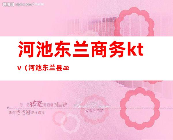 河池东兰商务ktv（河池东兰县新闻）