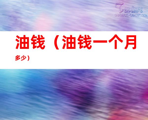 油钱(油钱一个月多少)