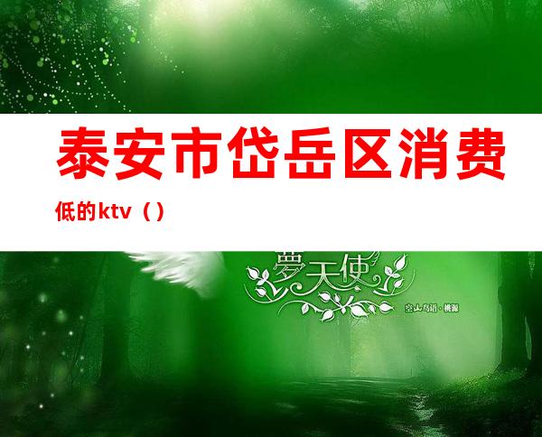 泰安市岱岳区消费低的ktv()