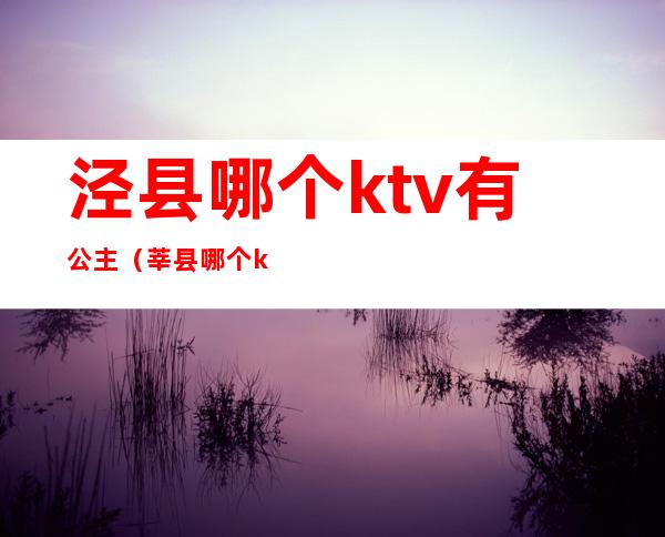 泾县哪个ktv有公主(莘县哪个ktv有公主)