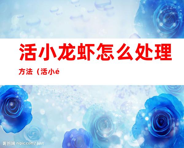 活小龙虾怎么处理方法(活小龙虾怎么处理方法视频)
