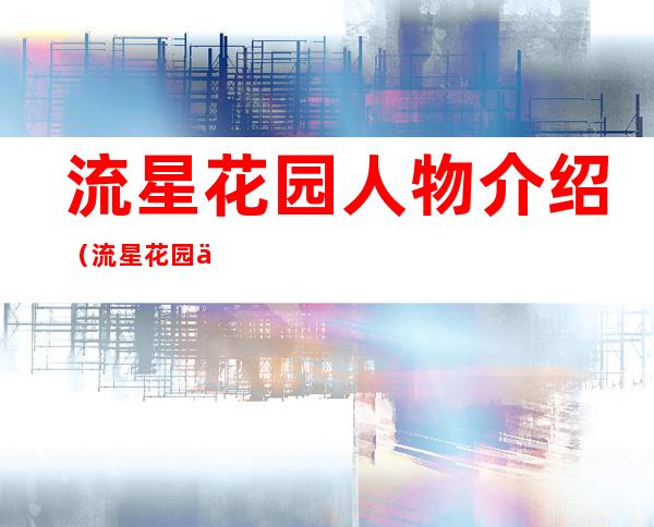 流星花园人物介绍(流星花园人物介绍图片)