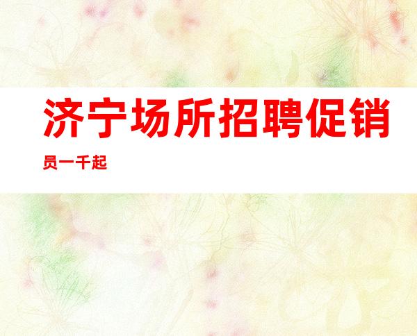 济宁场所招聘促销员 一千起