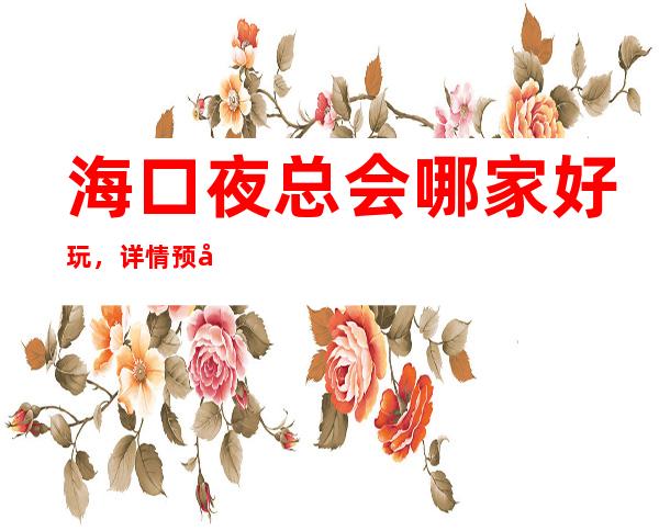 海口夜总会哪家好玩，详情预定信息网