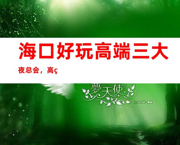 海口好玩高端三大夜总会,高端又好玩夜总会 – 海口全海口商务KTV