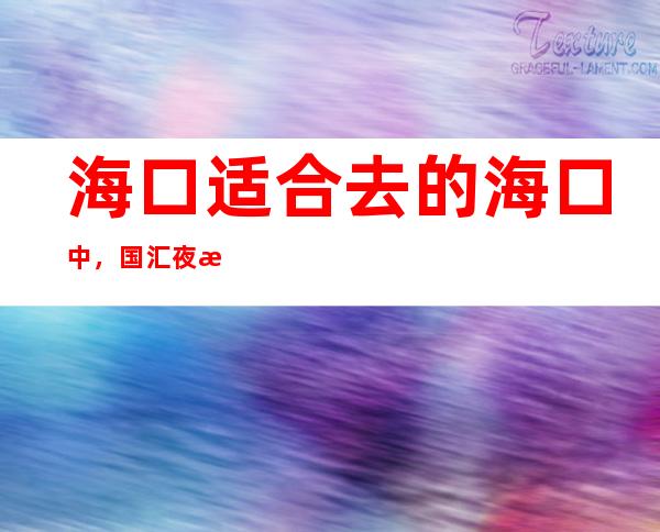 海口适合去的海口中 ,国汇夜总会,他好像适合你
