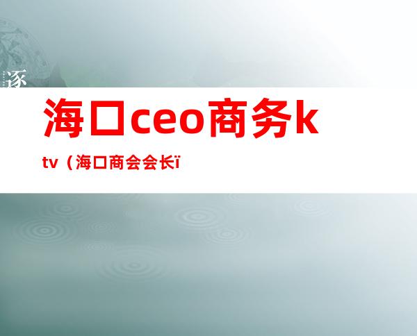 海口ceo商务ktv(海口商会会长)