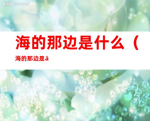 海的那边是什么(海的那边是什么,是波力海苔)