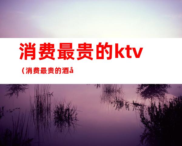 消费最贵的ktv(消费最贵的酒店)