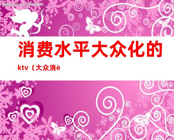 消费水平大众化的ktv(大众消费观)