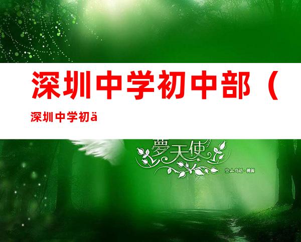 深圳中学初中部(深圳中学初中部招生条件)