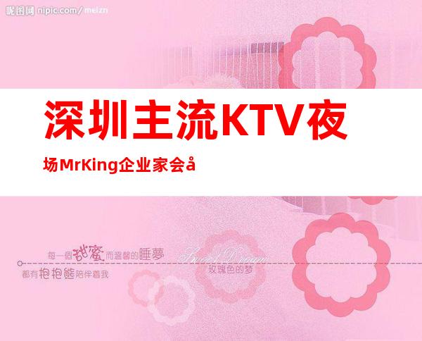 深圳主流KTV夜场MrKing企业家会客厅直招模特日结25/30