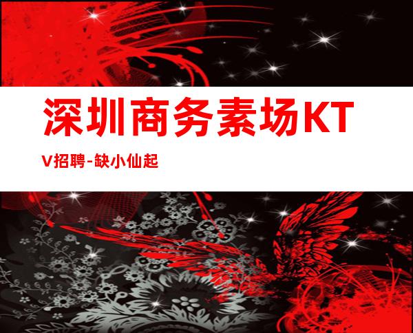 深圳商务素场KTV招聘-缺小仙起步