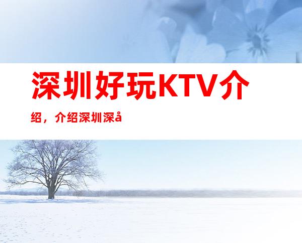 深圳好玩KTV介绍，介绍深圳深处隐藏的几家超有意思KTV