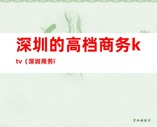 深圳的高档商务ktv（深圳 商务）